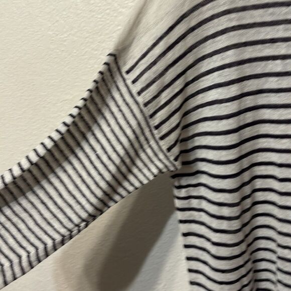 Acrobat Striped Knit Linen Long Sleeve Top Large - Picture 3 of 4